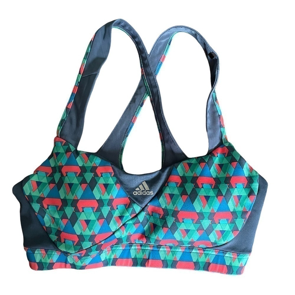 Adidas Woman’s Geometric Sports Bra Supernova Sz.S